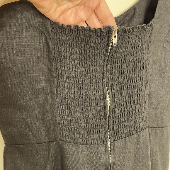 Reformation Lace-Up Corset Linen A-Line Minidress fitted sleeveless vacation - Picture 12 of 12